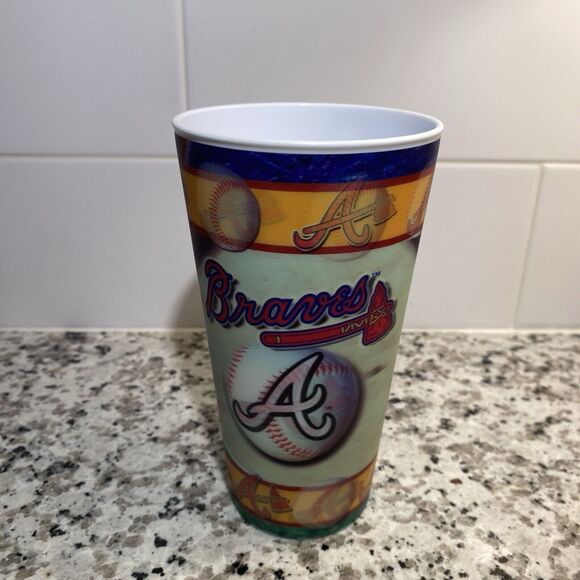 Atlanta Braves & Falcons Lenticular Hologram Logo Plastic Cups MLB / NFL - Picture 2 of 7